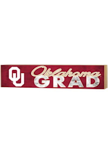 KH Sports Fan Oklahoma Sooners 3x13 Block Sign Grad Sign - Crimson