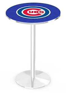 Chicago Cubs Chrome Round Base Pub Table