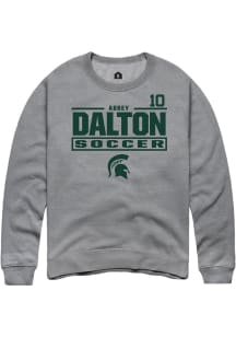 Abbey Dalton Rally Mens Graphite Michigan State Spartans NIL Stacked Box Player Crew