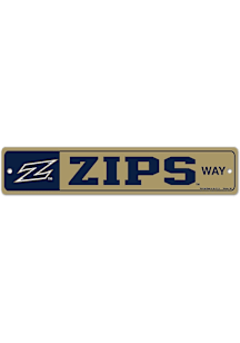 Akron Zips Way 3.7x19 Street Sign - Gold