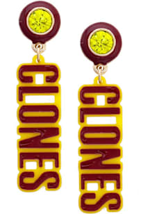 Iowa State Cyclones Resin Logo Womens Earrings