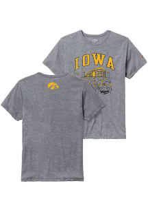 Iowa Hawkeyes Grey Wave Short Sleeve Fashion T Shirt