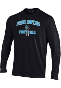 Under Armour Johns Hopkins Blue Jays Black Football Performance Long Sleeve T Shirt