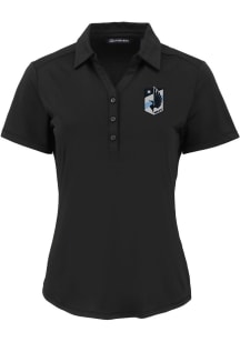 Cutter and Buck Minnesota United FC Womens Black Forge Eco Polo Short Sleeve Polo Shirt