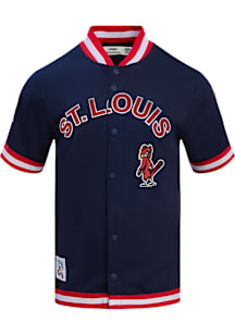 Pro Standard St Louis Cardinals Mens Navy Blue Classic Baseball Jersey