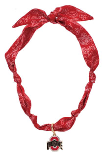 Logo Bandana Scarf Ohio State Buckeyes Womens Necklace - Red