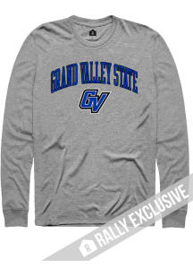 Rally Grand Valley State Lakers Grey Arch Mascot Long Sleeve T Shirt