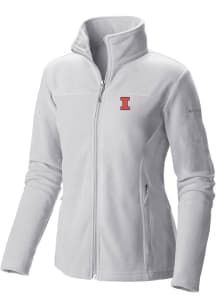 Columbia Illinois Fighting Illini Womens White Give and Go II Fleece Light Weight Jacket