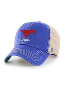 47 SMU Mustangs Grandpa Trawler Adjustable Hat - Blue