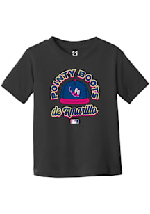 Summit Sportswear Amarillo Sod Poodles Toddler Black Circle Cap Copa Short Sleeve T-Shirt