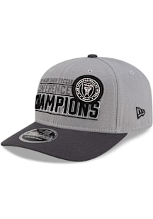 New Era Inter Miami CF 2025 MLS Conference Champ 9SEVENTY Adjustable Hat - Grey