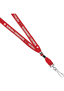Jardine Nebraska Cornhuskers 3/8 Football Sublimated w/Swivel Hook Lanyard - Red