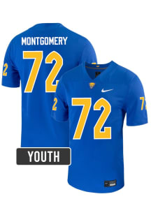 Isaiah  Montgomery Nike Youth Blue Pitt Panthers NIL Name And Number Football Jersey Jersey
