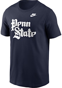 Nike Penn State Nittany Lions Navy Blue Throwback Short Sleeve T Shirt