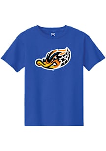 Summit Sportswear Akron RubberDucks Youth Blue Primary Logo Short Sleeve T-Shirt