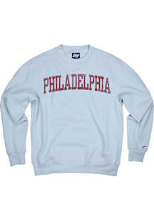 Blue 84 Philadelphia Womens Light Blue Wordmark Crew Sweatshirt