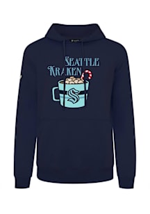 Levelwear Seattle Kraken Mens Navy Blue Podium Mellow Long Sleeve Hoodie