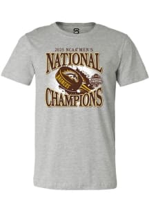 Western Michigan Broncos Grey Summit Sportswear 2025 National Mens Hockey Champions Short Sleeve T..