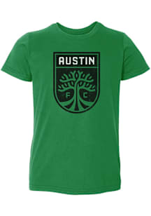 Austin FC Toddler Kelly Green Vintage Primary Logo Black Short Sleeve T-Shirt