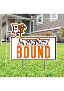 Bowling Green Falcons Bound Yard Sign - White