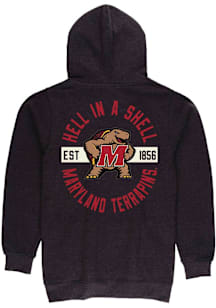 Summit Sportswear Maryland Terrapins Mens Charcoal Front Back Long Sleeve Full Zip Jacket