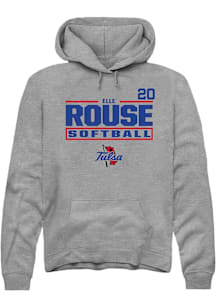Elle Rouse Tulsa Golden Hurricane Mens Graphite NIL Stacked Box Player Hood