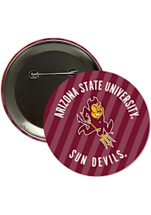 Arizona State Sun Devils 3" Stripes Button - Red