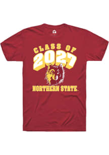 Rally Northern State Wolves Maroon Class of 2027 Short Sleeve T Shirt