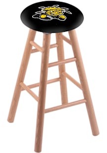 Wichita State Shockers Round Cushion Oak Pub Stool - Brown