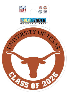 Texas Longhorns Class of 2026 Durable Stickers - Burnt Orange
