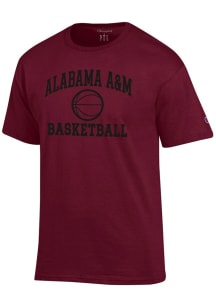 Champion Alabama A&amp;M Bulldogs Maroon Basketball Jersey Short Sleeve T Shirt