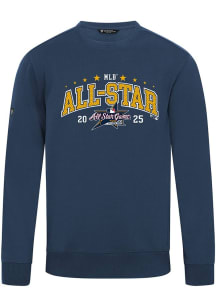 Levelwear  Mens Navy Blue Zane 25 MLB ASG Long Sleeve Crew Sweatshirt