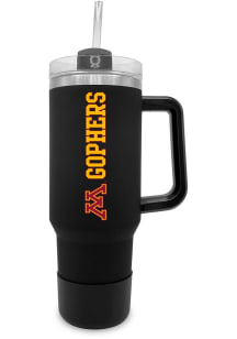 Black Minnesota Golden Gophers 40 oz Stainless Steel Tumbler