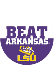 LSU Tigers 3&quot; Beat Arkansas Button - Purple