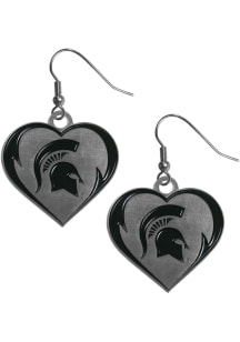 Heart Dangle Michigan State Spartans Womens Earrings -