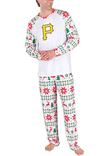 Concepts Sport Pittsburgh Pirates Mens White Holiday Tidings Sleep Pants