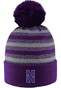 LogoFit Northwestern Wildcats Dark Grey Doc Marled Mens Knit Hat