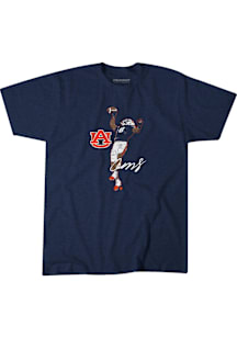 Cam Coleman Auburn Tigers Navy Blue Football Football Caricature Short Sleeve Fashion Player T Shi..