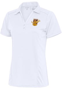 Antigua Detroit City FC Womens White Tribute Short Sleeve Polo Shirt