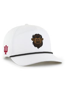 47 White Indiana Hoosiers Bison Sure Shot Hitch Adjustable Hat