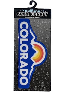 Colorado Mountain Sunrise Bubble Stickers - Light Blue