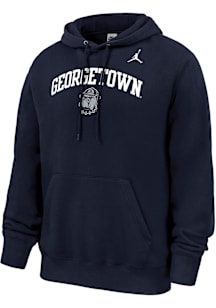 Nike Georgetown Hoyas Mens Navy Blue Club Fleece Long Sleeve Hoodie