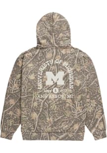 Uscape Michigan Wolverines Mens Natural Back Bay Camo Long Sleeve Hoodie