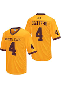 Cam Skattebo  Original Retro Brand Arizona State Sun Devils Gold Football Name and Number Football..