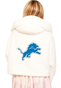 Jill Martin Detroit Lions Womens White Embroidered Lounger Medium Weight Jacket