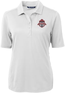 Cutter and Buck Toronto FC Womens White Virtue Eco Pique Short Sleeve Polo Shirt