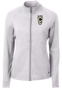 Cutter and Buck Columbus Crew Womens Grey Adapt Eco Knit Light Weight Jacket