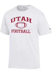 Champion Utah Utes White Football Jersey Short Sleeve T Shirt