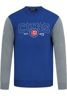 Levelwear Chicago Cubs Mens Blue Ultimate Textbook Long Sleeve Crew Sweatshirt