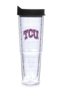 TCU Horned Frogs 24oz Clear Lid Tumbler